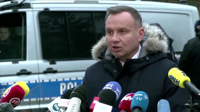 Poland's president speaks on border village strike