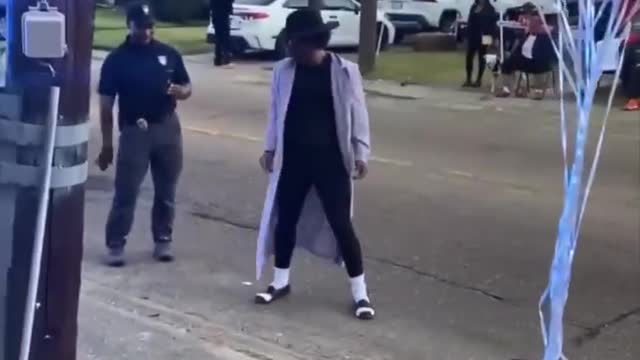 He dressed up like micheal jackson for hallowen