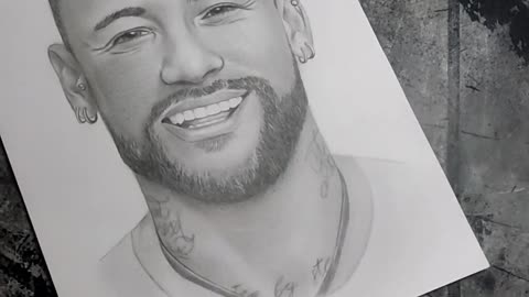 Envernizando o desenho do Neymar