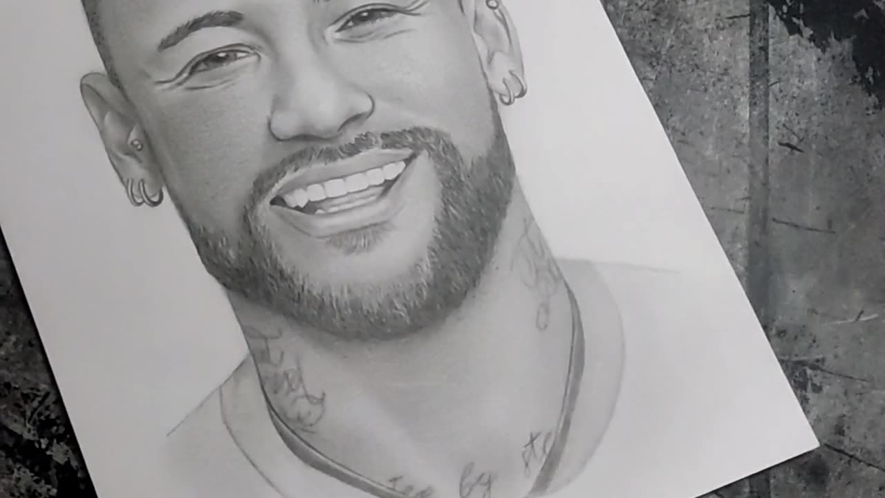 Envernizando o desenho do Neymar