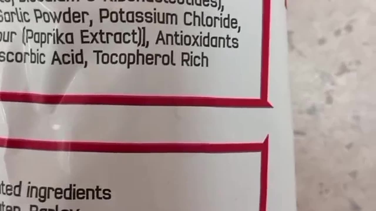 Potassium Chloride in the crisps