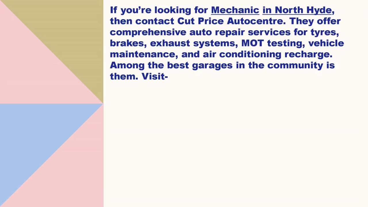 Best Mechanic in North Hyde