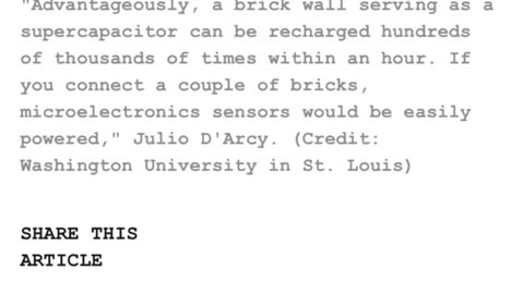 Storing Electricity In Red Bricks Touted As A Somewhat New Breakthrough The Few Have Heard Of~It’s Far From New Technology!