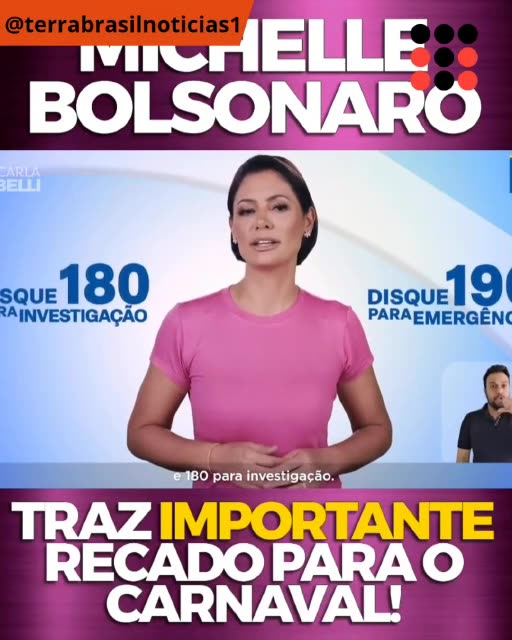Michelle Bolsonaro manda recado para foliões no Carnaval