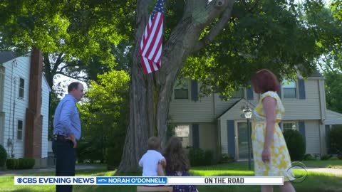 American flag-loving boy gets his own spot to admire its beauty