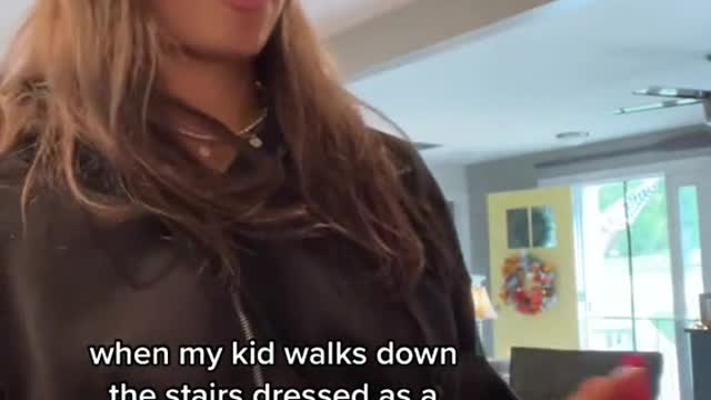 when my kid walks down the stairs dressed as a wolf