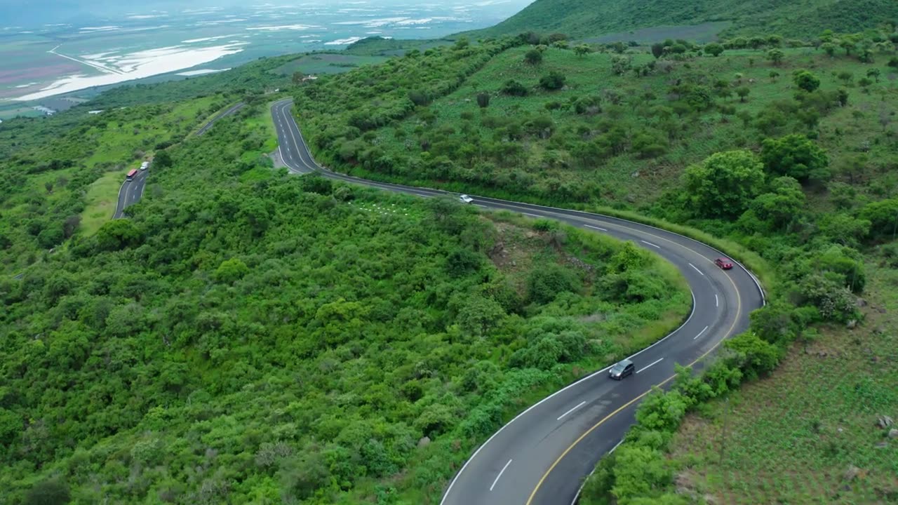 Beautiful hilly road