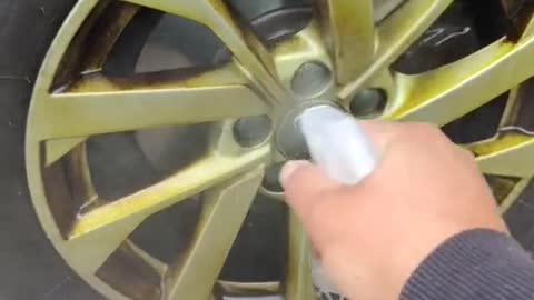 Automobile tire stain cleaning and car repair