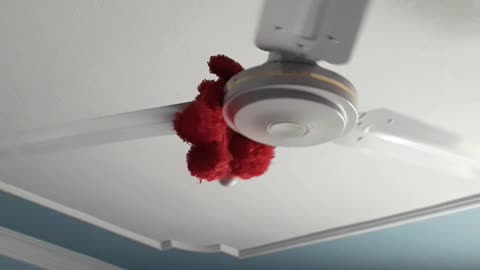 Elmo is having the ride of his life