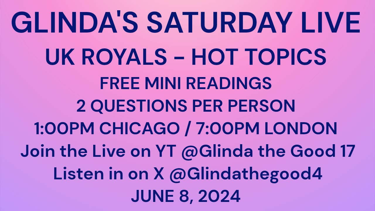 SATURDAY LIVE - UK ROYALS - USA POLITICS - HOT TOPICS - JUNE 8, 2024