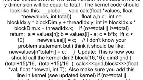 CUDA kernel nested for loop