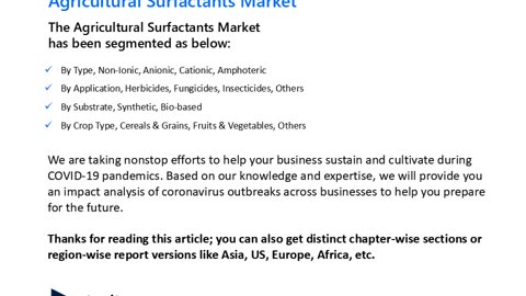 Agricultural Surfactants Market: Key Industry Trends, Share, and Growth Projections to 2032