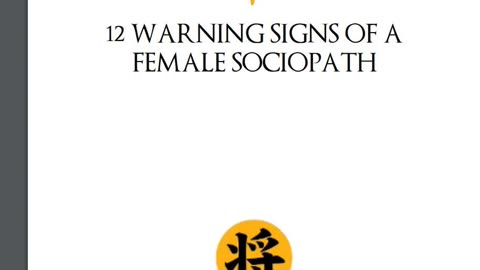 Signs of a Female Sociopath