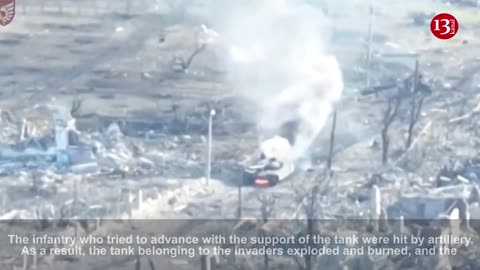Russians attacking with infantry and tanks were fired upon - they took wounded and tried to escape