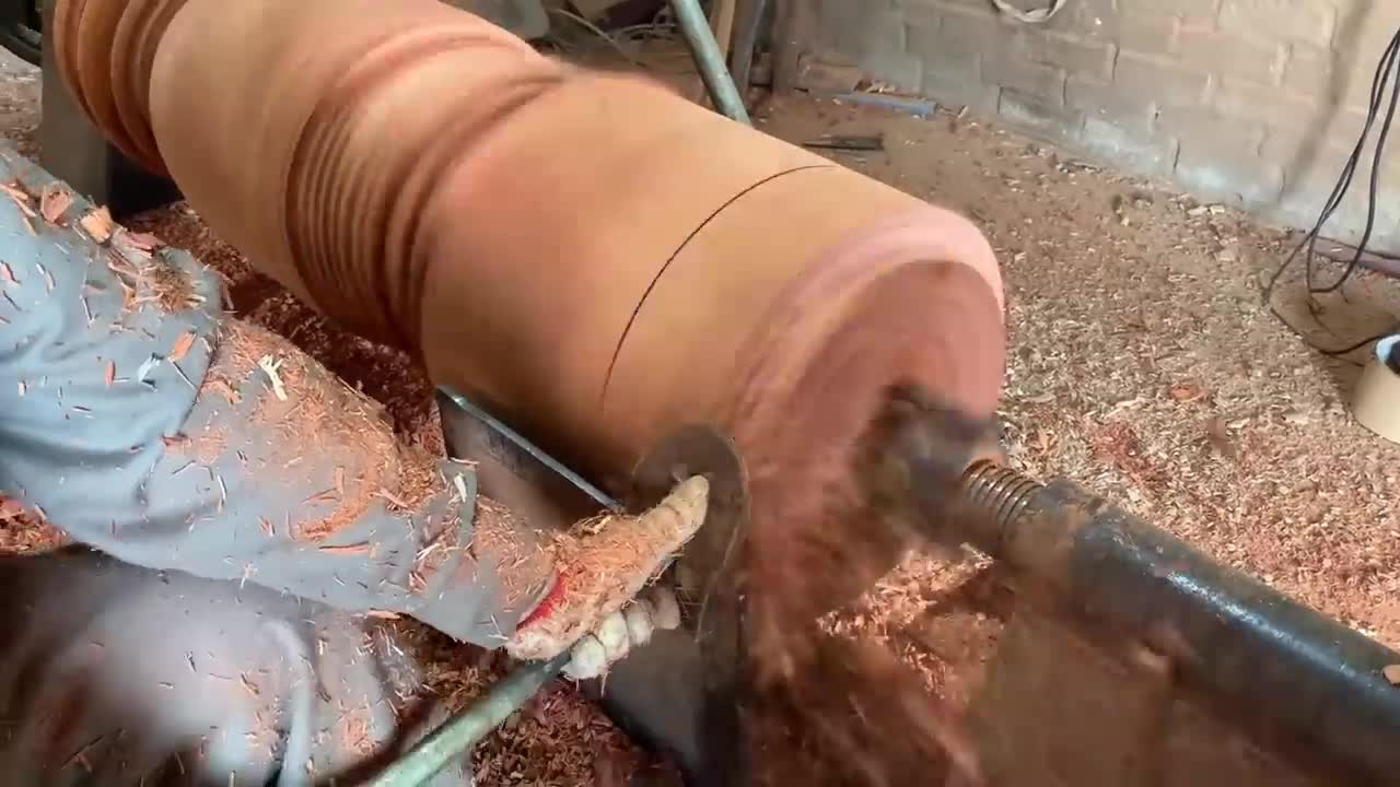 Amazing Woodturning Creative Skills Craft Fastest Easy - Great Art On A Big Wood Lathe