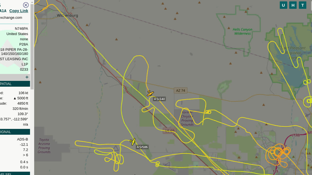 Bird Mafia Mormons - N921PA N746PA gang stalking US60 Airspace