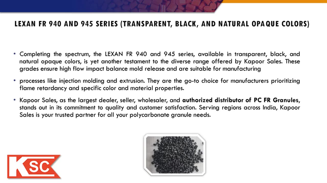 Kapoor Sales: Your Trusted Distributor Of Lexan Fr Polycarbonate Granules