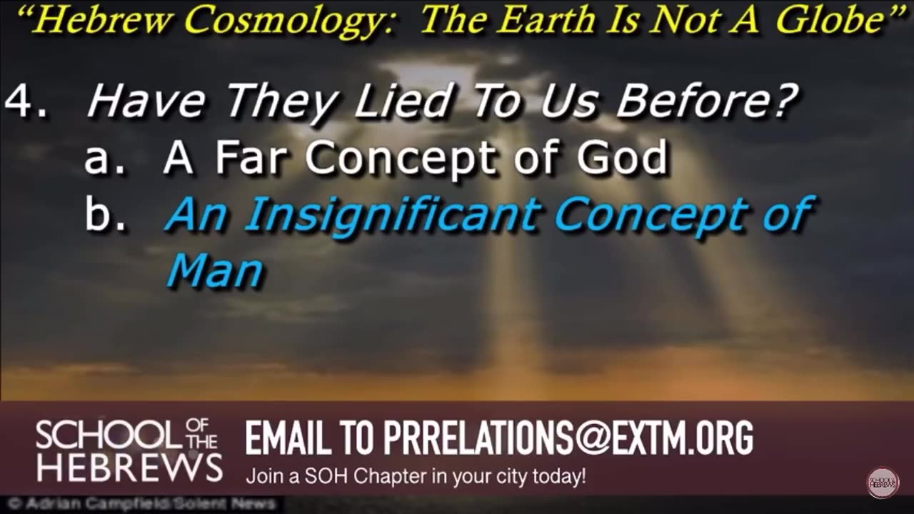 HEBREW COSMOLOGY?