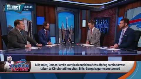 Bills' Damar Hamlin in critical condition after suffering cardiac arrest | NFL | FIRST THINGS FIRST