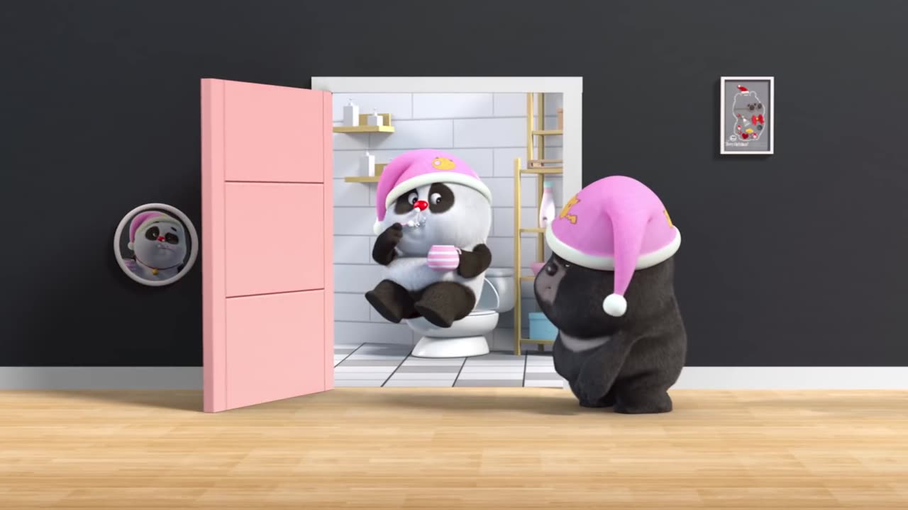 Bamboo Panda Bathroom Versus Battle Funny and Cute Video for relieve your hard day