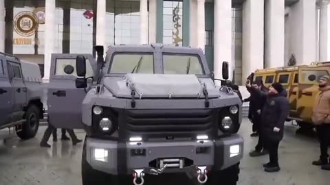 Ramzan Kadyrov shows off his new vehicle.