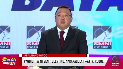 Pagbibitiw ni Sen. Tolentino, nakakagulat —Atty. Roque