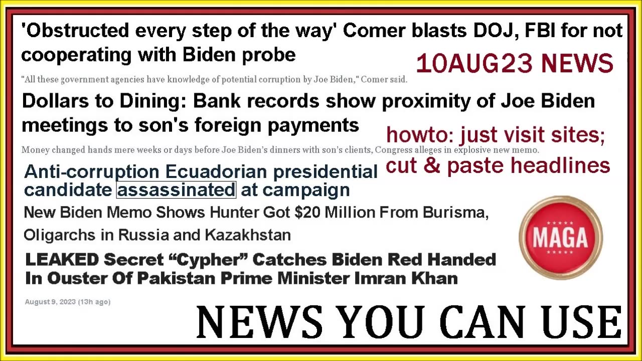 NEWS YOU CAN USE 10AUG23