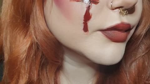 Unholy demon Halloween makeup