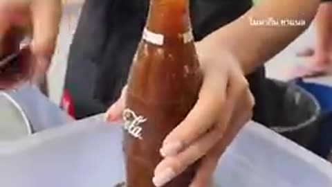 Serving up Iced drinks on a Thailand street