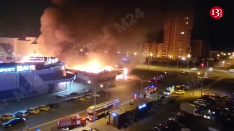 A strong fire broke out in one of Moscow's markets: 300 square meters of land was engulfed in flames