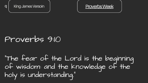 The Beginning of Wisdom