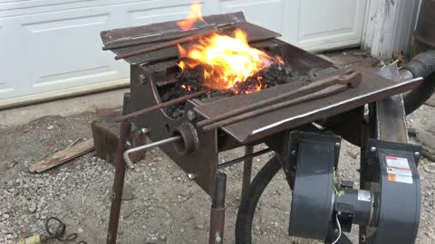 Blacksmith Coal Forge, Built From Semi-trailer Brake Drum