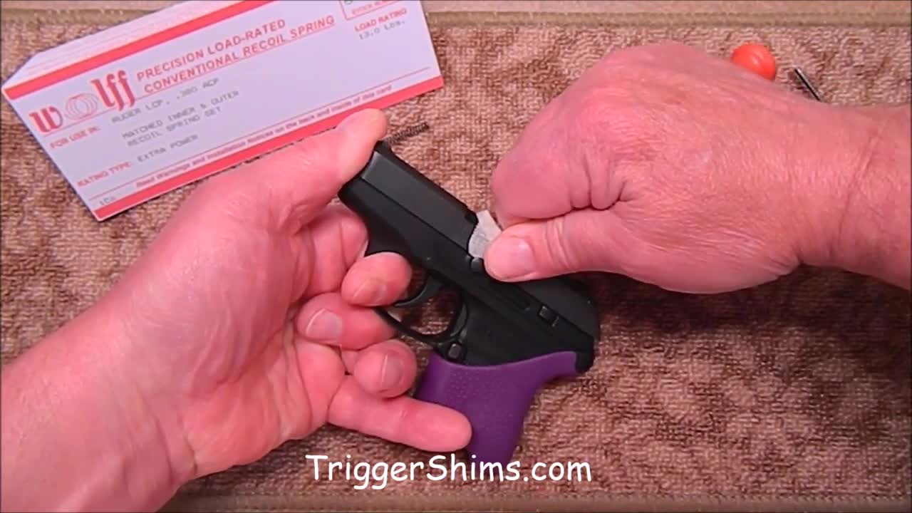 TriggerShims.com Ruger LCP 13 Pound Recoil Spring Set - How To Install