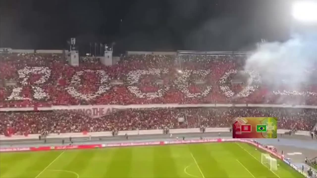 Moroccan Anthem in a Friendly game against Brazil