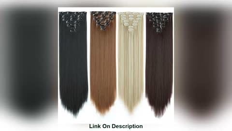 Get 24Inchs 16 Clips in Hair Extensions Long