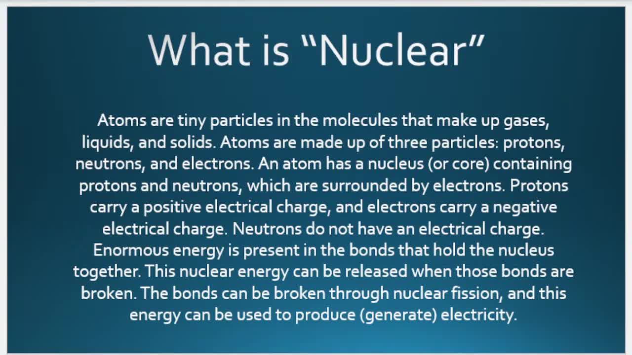 Nuclear Energy and Weapons