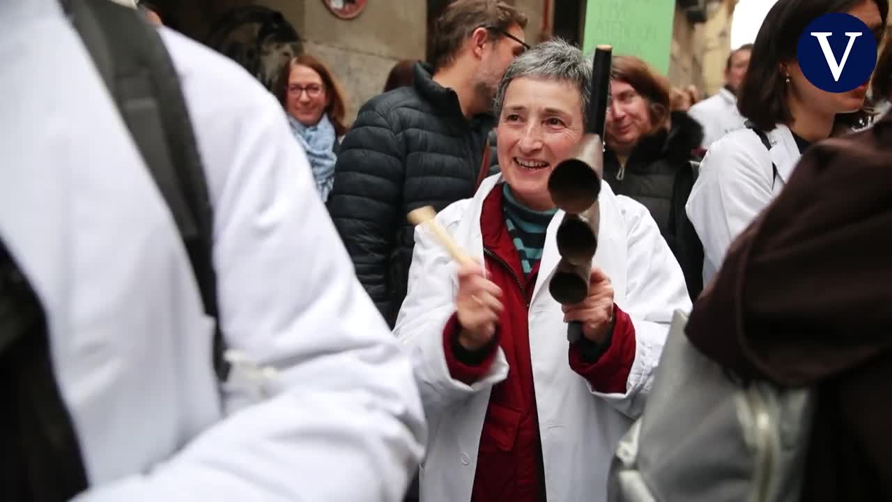 The centralisation of the medical union in front of the health Ministry in Madrid