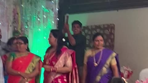 Friends doing Funny stuff at engagement