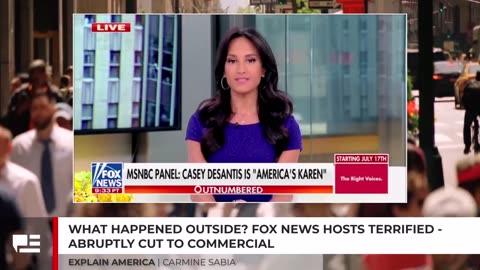 Fox Abruptly Cuts the Recording as sees outside window seems concerned