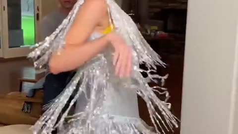 Real life transforming Cinderella dress