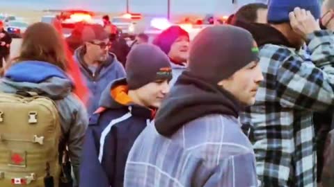 Canadian Freedom Protestors And Police Hug & Shake Hands