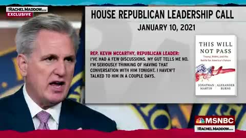 Kevin McCarthy, Liz Cheney phone call.