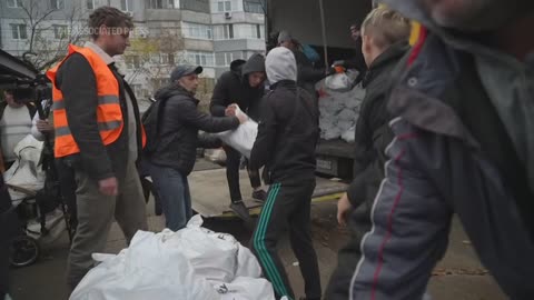 Food arrives for the hungry In Ukraine