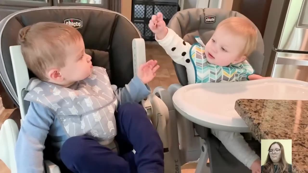 Funny Moments When Baby Twins Playing Together __ Just Laugh