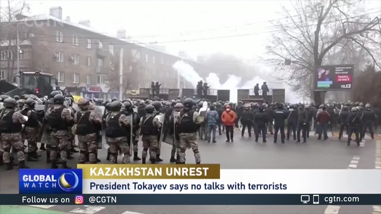 Kazakh president says no talks with terrorists