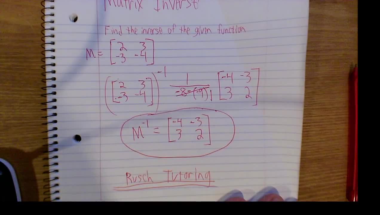 Finite Math Help- Finding 2x2 Inverse Matricies