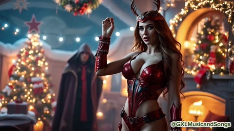 Christmas with Marvel Hotties _ AI Cinematic clips _ Electroswing hip hop #copyrightfree #marvel