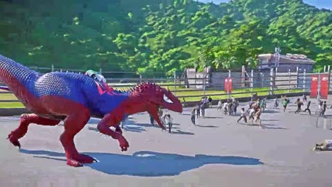 Spiderman, Batman, Joker, Hulk, Flash, Brachiosaurus Color Pack Dinosaurs Fighting Jurassic World