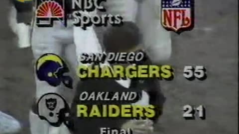 1981 San Diego Chargers at Oakland Raiders plays only