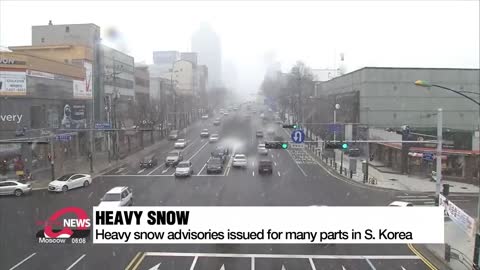 Heavy snow advisories issued for many areas in S. Korea